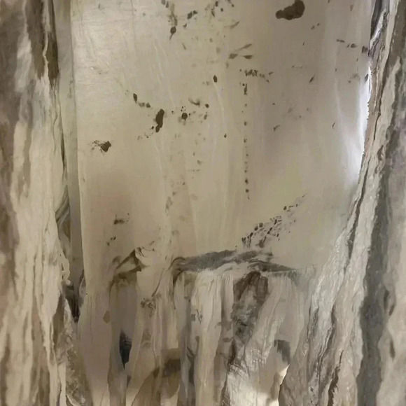 [L]Froccella Two tone Tie Dye layered  tunic LS Dress - Picture 4 of 13